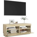 vidaXL TV omarica z LED lučkami sonoma hrast 100x35x40 cm | Shoptok.si