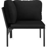  6-dijelna vrtna garnitura s jastucima crna PVC | shoptok.hr