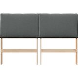  Tapecirani uzglavlje Tamno siva 140 cm Čvrsto borovo drvo | shoptok.hr