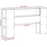 vidaXL Uzglavlje sa spremištem 120 cm od masive borovine | shoptok.hr