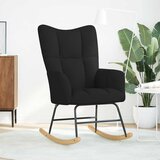  Stolica za ljuljanje od tkanine crna | shoptok.hr
