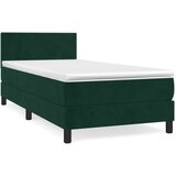 Box spring krevet s madracem tamnozeleni 100x200 cm baršunasti | shoptok.hr