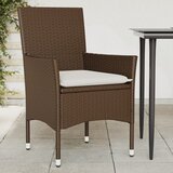  The Living Store Vrtni stoli z blazinami 2 kosa rjav poli ratan - Vrtni Stol, (21468852) | Shoptok.si