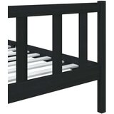  Posteljni okvir črn iz trdnega lesa 75x190 cm 2FT6, (20643150) | Shoptok.si