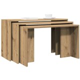 vidaXL Komplet mizic 3-delni artisan hrast inženirski les | Shoptok.si