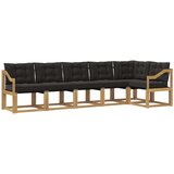 vidaXL Zunanja garnitura za sedenje z blazino 6 pcs Bela in črna, (5000282609) | Shoptok.si