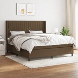  The Living Store Box spring postelja z vzmetnico temno rjava 180x200 cm blago - Box Spring Postelja, (21517337) Cene