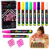  Set neonskih tekućih markera s vrhom dlijeta, 8 komada. | shoptok.hr