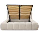 Bobochic Paris Bež tapecirani bračni krevet s prostorom za odlaganje s podnicom 140x190 cm Denali – | shoptok.hr