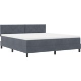 Box Springs Krevet s Madracem Tamno Siva Super King Baršun | shoptok.hr