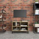 vidaXL TV ormarić s metalnim nogama 69,5 x 30 x 50 cm boja hrasta Cijene