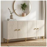 Hanah home komoda Simple 180, 180 cm, bela / travertin | Eponuda.com