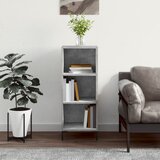 vidaXL Komoda betonsko siva 34,5x32,5x90 cm inženirski les Cene