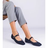 Gemre Black ballet flats with elastic and square toe Averina | shoptok.hr
