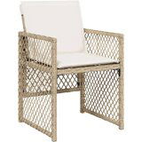  17-dijelni vrtni blagovaonski set od poliratana s jastucima bež | shoptok.hr