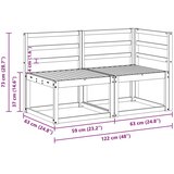 Vanjski srednji i kutni kauč 2 Komad Prirodna - Prirodna 1x srednji +1x kut | shoptok.hr