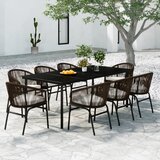  9-dijelni vrtni blagovaonski set smeđi | shoptok.hr