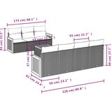  8-dijelni set vrtnih sofa od poliratana s jastucima crni | shoptok.hr