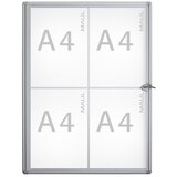Maul Vitrina, zunanja globina 27 mm, zunanja višina 655 mm, 4 x DIN A4 | Shoptok.si