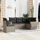 Maison Chic Seti vrtnega pohištva - Vrtna garnitura - Vrtni pohištvo set 5-delna z blazinami siv poli ratan, (21812903) | Shoptok.si