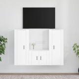 vidaXL Komplet TV omaric 3-delni bel inženirski les Cene
