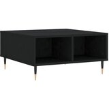 Maison Chic Klubska mizica - kavna mizica - Nizka mizica črna 60x60x30 cm inženirski les, (21754437) Cene