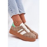 Boto Low Platform Sneakers Khaki Ovivene | shoptok.hr