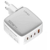 Ldnio Q408 gan 100W 4x usb kućni punjač sa usb c kablom beli Cene