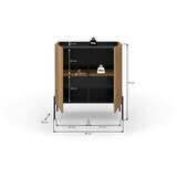 Livetastic KOMODA, črna, temni hrast | Shoptok.si