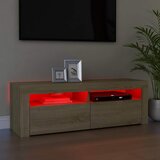  TV ormarić s LED svjetlima boja hrasta sonome 120 x 35 x 40 cm Smeđa | Shoptok.si