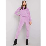 Fashion Hunters Violet women's Meriden velor set | shoptok.hr