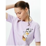 Koton Cat T-Shirt Short Sleeve Crew Neck Comfortable Fit cene