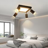 Nettlife Stropna svetilka, 4 žarnice, GU10, 3000k, 20W, črna, kuhinjska svetilka, toplo bela, vrtljiva, za hodnik, (22116616) | Shoptok.si