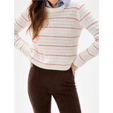 Sinsay Ažurni prugasti džemper | shoptok.hr