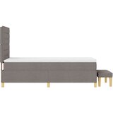  Vzmetnica na okvirju z vzmetnico in klopjo taupe 90x190 cm tkanina, (22067356) | Shoptok.si