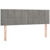  Posteljno vzglavje svetlo sivo 144x5x78/88 cm žamet, (20736651) | Shoptok.si