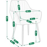 Jumi Stol CORA oblazinjen v črn žamet, (21888401) | Shoptok.si