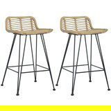 Furnova Barski stoli 2 kosa naravni ratan, (21948930) | Shoptok.si