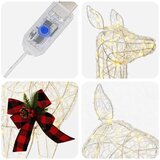  3D Božićni irvas LOVIISA 200 LED lampica Topla bijela - Topla bijela 96 x 40 x 140 cm | shoptok.hr