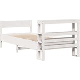  Okvir kreveta bez madraca bijeli 75 x 190 cm masivna borovina - Bijela 75 x 190 cm | shoptok.hr