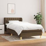 Maison Chic Box spring postelja - Vzmetna postelja z vzmetnico temno rjava 90x200 cm blago SL13430, (21900308) | Shoptok.si