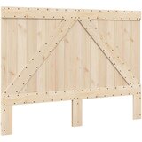  Okvir za krevet s uzglavljem sivi 140x200cm od masivne borovine | shoptok.hr