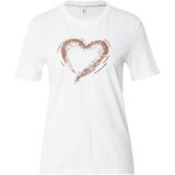 Only Majica 'ONLMARCY' bronasta / bela | Shoptok.si