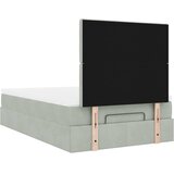  Okvir kreveta s madracima svijetlosivi 120x200cm baršunasti | shoptok.hr