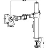 Iiyama Flexible desk mount for single monitor. Desk mount with clamp or grommet. Monitor size 10~30", VESA 75x75 or 100x100mm, <=10kg. Cene