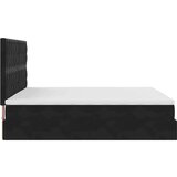 vidaXL Otomanski okvir kreveta s madracima crni 200x200cm baršunasti | shoptok.hr