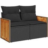vidaXL 7-dijelni set vrtnih sofa od poliratana s jastucima crni bagrem | shoptok.hr