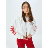Koton Zippered Pocket Sweatshirt with Back Printed Hood | ePonuda.com