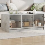  Stolić za kavu sa staklenim vratima boja betona 102x50x42 cm | shoptok.hr