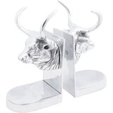 vidaXL Držači za knjige u obliku bika Set od 2 Srebrna Aluminij | shoptok.hr